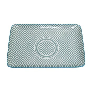 Tavă tokyo design studio geo eclectic, 21 x 13,5 cm, albastru petrol