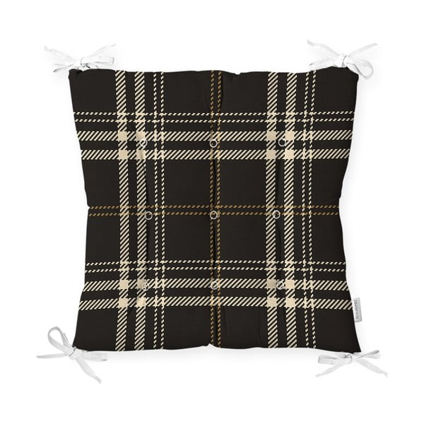 Podsedák na židli Minimalist Cushion Covers Flannel Black, 40 x 40 cm