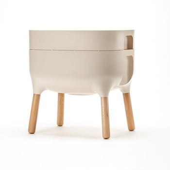 Vas pentru cultivarea plantelor plastia low urbalive, înălțime 48 cm, bej