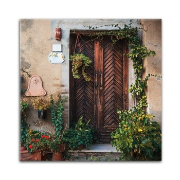 Tablou styler glas destination wooden, 30 x 30 cm