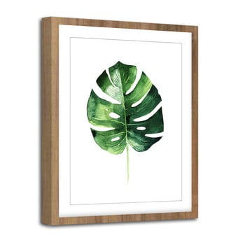 Tablou styler modernpik greenery wooden monstera, 30 x 40 cm