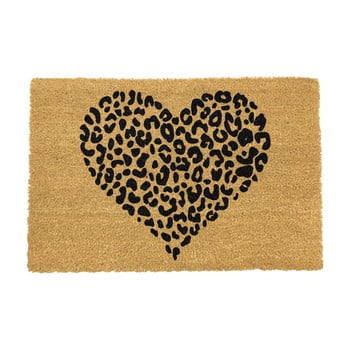 Covoraș intrare din fibre de cocos artsy doormats leopard pint, 40 x 60 cm