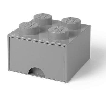 Cutie pătrată pentru depozitare lego®, gri