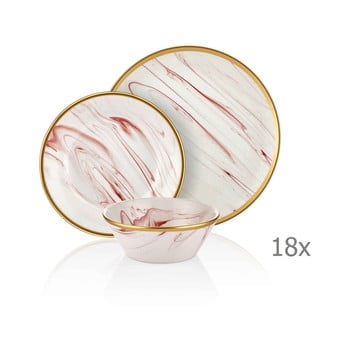 Set 18 vase din porțelan mia lucid rose