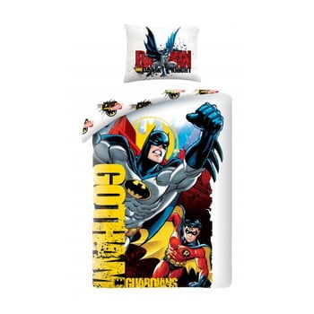 Lenjerie de pat din bumbac pentru copii halantex superman, 140 x 200 cm