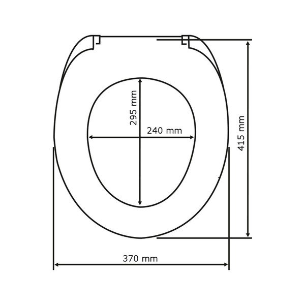 Bílé WC sedátko S LED světly a snadným zavíráním Wenko Gubbio, 44 x 36,8 cm