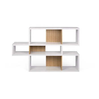 Bibliotecă cu detalii în decor de lemn de stejar temahome london small, 156 x 100 cm
