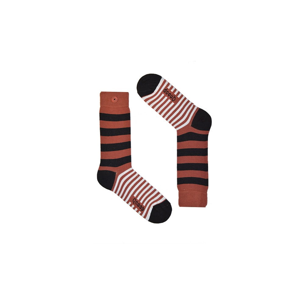 Ponožky Qnoop Linear Wide Marsala, vel. 39-42