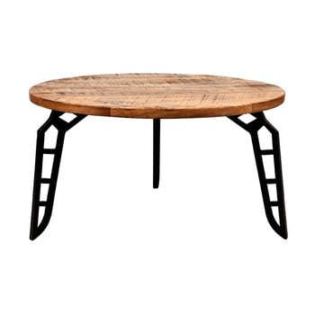 Măsuță cu blat din lemn de mango label51 flintstone, ⌀ 80 cm