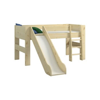 Pat supraetajat din lemn de pin pentru copii ,cu sertar steens for kids, înălțime 113 cm
