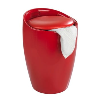 Coș de rufe /taburet wenko candy, 20 l, roșu