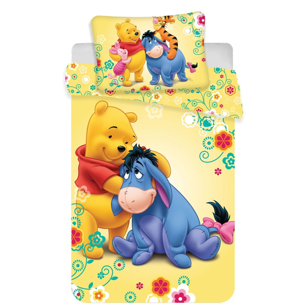 Bavlněné dětské povlečení do postýlky 100x135 cm Winnie-the-Pooh – Jerry Fabrics