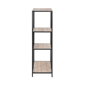 Bibliotecă actona seaford, înălțime 114 cm, negru - maro