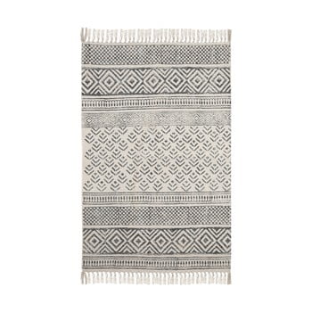 Covor din bumbac a simple mess mille, 90 x 60 cm, negru - alb