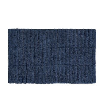 Covor baie din bumbac zone tiles, 50 x 80 cm, albastru închis