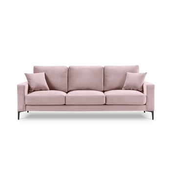 Canapea cu tapițerie din catifea kooko home harmony, 220 cm, roz