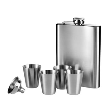 Set ploscă, pâlnie și 4 păhărele premier housewares