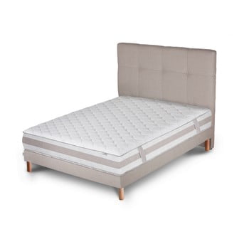 Pat cu saltea stella cadente maison saturne 200 x 140 cm, gri deschis