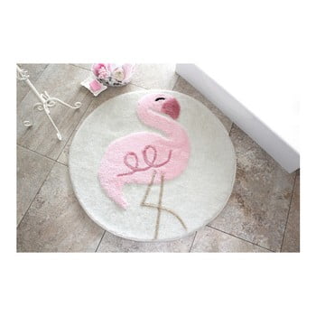 Covoraș de baie confetti bathmats flamingo, Ø 90 cm