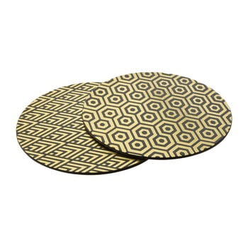Set 4 suport farfurii din piele premier housewares deco, ⌀ 25 cm