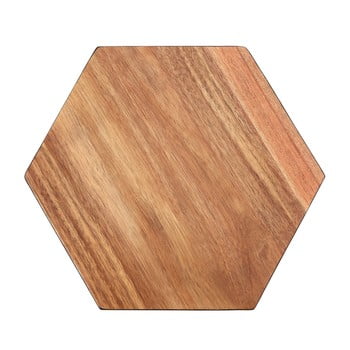 Tocător din lemn de acacia premier housewares hexagon, 30 x 35 cm