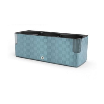 Ghiveci de flori flower lover cobble trio, 40 x 14 cm, albastru metalic