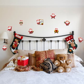 Set 9 autocolante crăciun ambiance funny santa claus