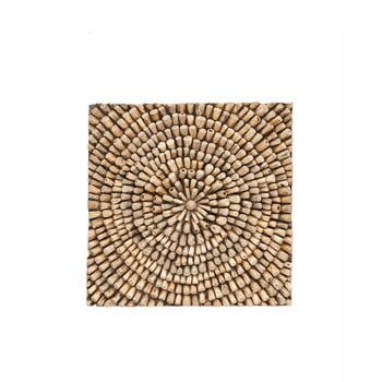 Decorațiune de perete din lemn de tec woox living bee, 70 x 70 cm