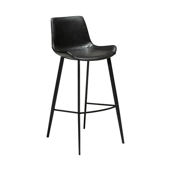 Černá barová židle z eko kůže DAN–FORM Denmark Hype, výška 101 cm