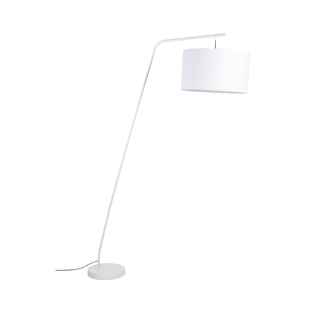 Bílá stojací lampa s textilním stínidlem (výška 220 cm) Martine – White Label