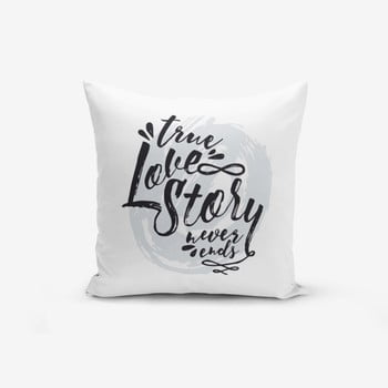 Față de pernă minimalist cushion covers love story, 45 x 45 cm