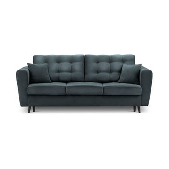 Canapea extensibilă cu spațiu de depozitare kooko home chillout, verde