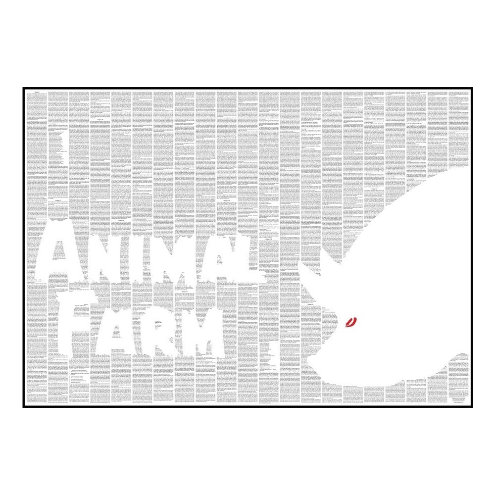 Knižní plakát Farma zvířat, 70x50 cm