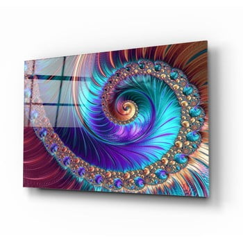 Tablou din sticlă insigne peacock