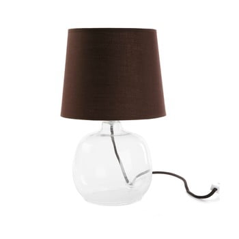 Veioză din sticlă versa bobby, ø 22 cm, maro