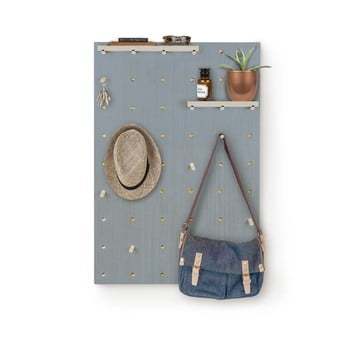 Cuier cu rafturi surdic pegboard azul