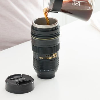 Pahar termos de voiaj innovagoods camcup, 400 ml, negru