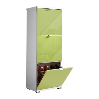 Pantofar cu sertare germania colorado, înălțime 132 cm, alb - verde