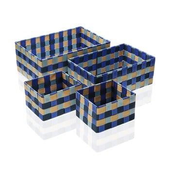 Set 4 coșuri pentru depozitare versa blue bay