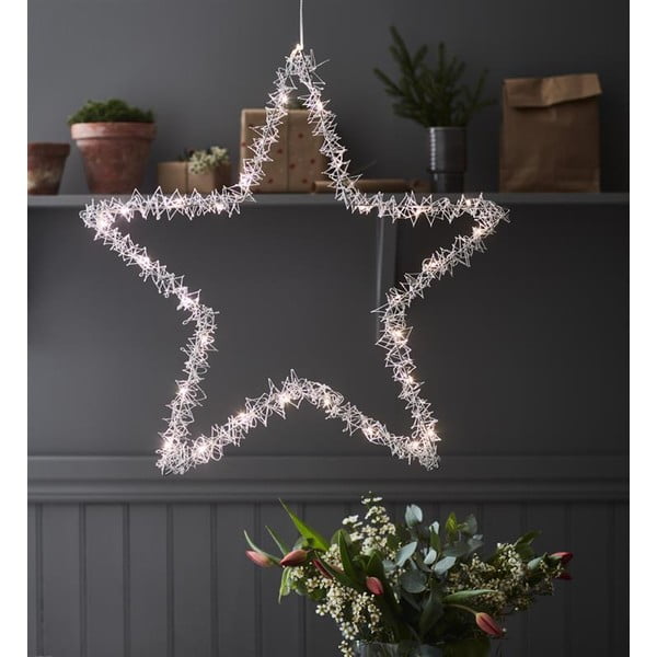 Vánoční závěsná světelná dekorace Markslöjd Tangle Star, výška 60 cm
