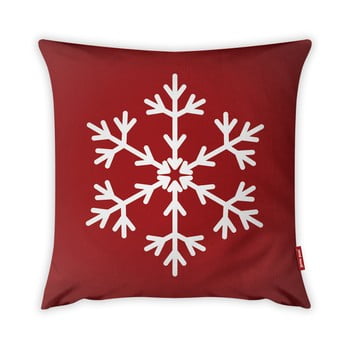 Față de pernă vitaus christmas period red simple snowflake, 43 x 43 cm