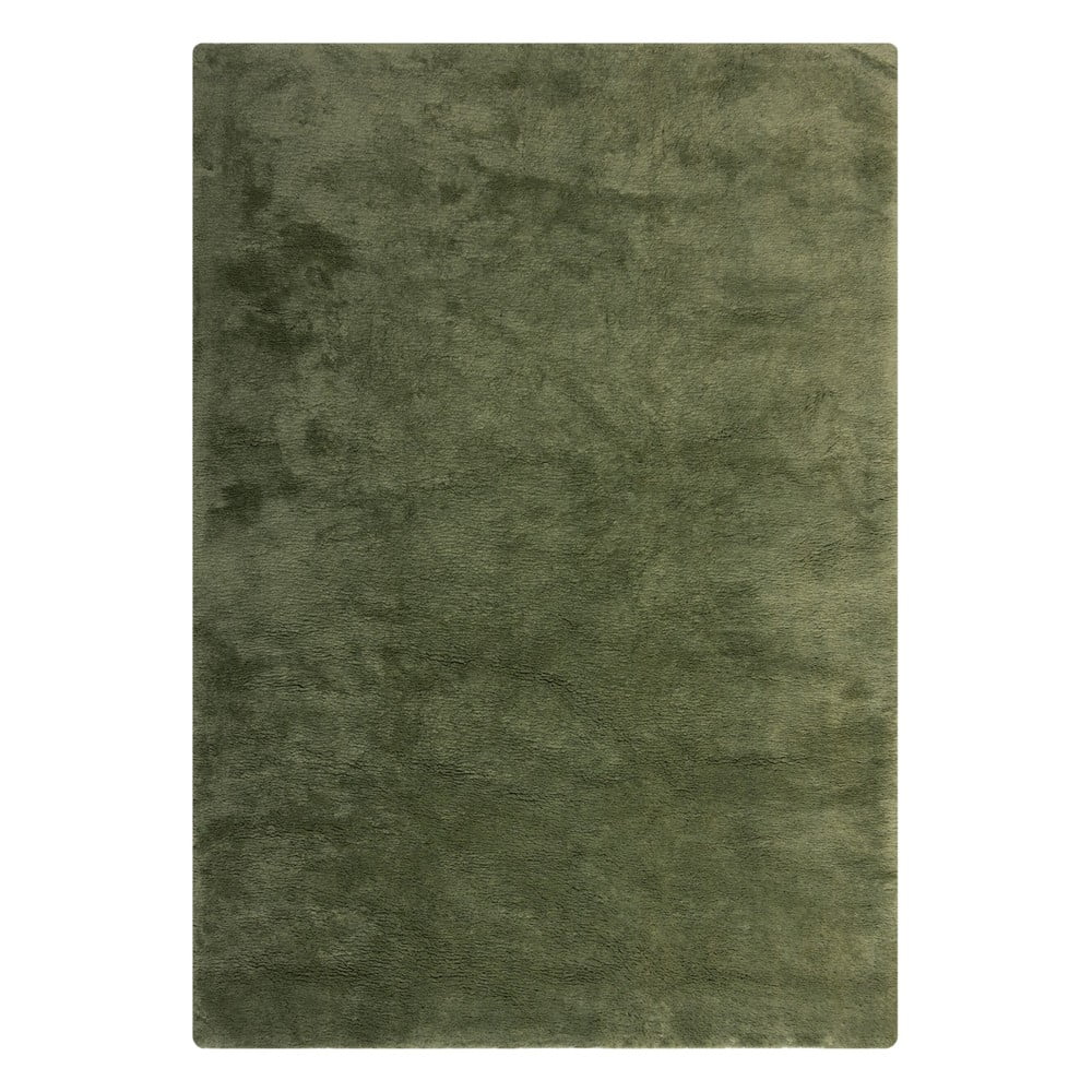 Tmavě zelená syntetická kožešina 120x170 cm Faroe Wool Look Fur – Flair Rugs