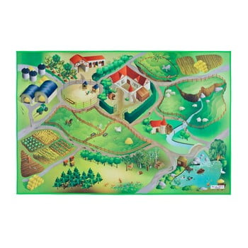 Covor pentru copii universal grip farm, 100 x 150 cm