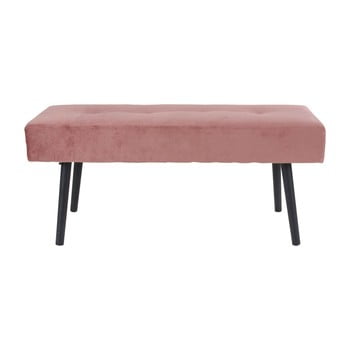 Bancă tapițată house nordic skiby, 100 x 35 cm, roz