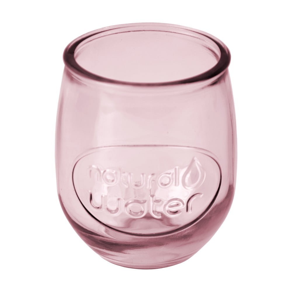 Růžová sklenice z recyklovaného skla Ego Dekor Water, 0,4 l