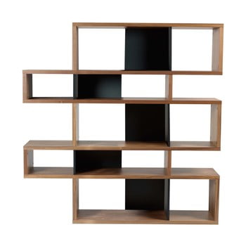 Bibliotecă TemaHome London 002 Walnut, negru
