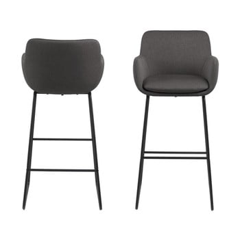 Scaun bar actona lisa, negru