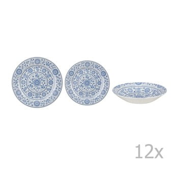 Set veselă din ceramică churchill china blue forest, 12 piese