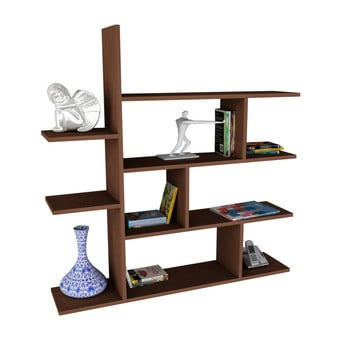 Bibliotecă motif, maro