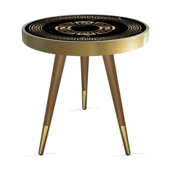 Măsuță rassino marble black and gold circle, ⌀ 45 cm